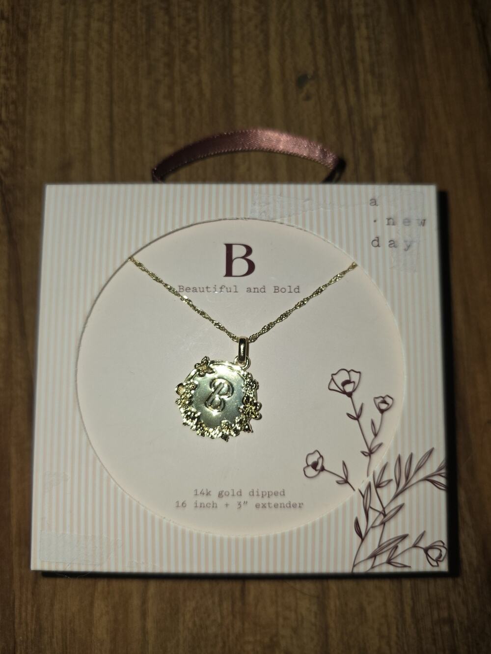 Heartful And Harmonious 14 Karat Gold Dip 16-in + 3" Extender Letter B Necklace